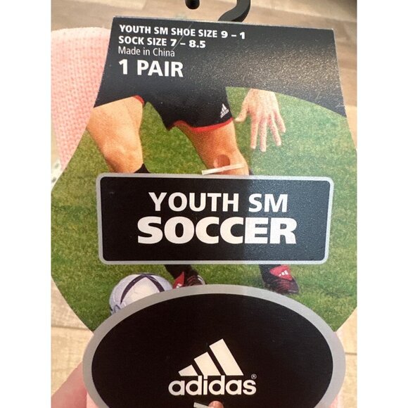 Adidas Youth Soccer Socks Pink Size 7-8.5 One Pair Comfortable Fit Durable Ribbe - Picture 2 of 3